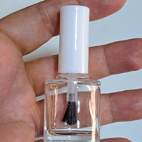 10 Nail Polish Oval Shape Bottles 8.5 ml (Fan Brush)