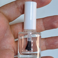 10 Nail Polish Oval Shape Bottles 8.5 ml (Fan Brush)