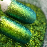 Multicolor Mini Flake Gold Green Teal Blue #0603 (0.5 gr)