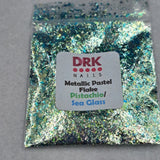 Metallic Pastel Flake Pistachio Sea Glass #0874 (0.5g)
