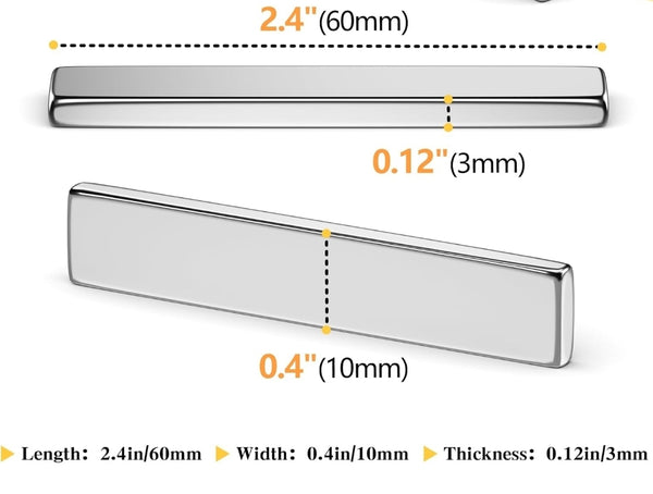Magnet 60x10x3mm Neodymium