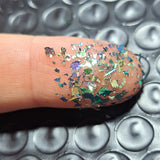 Metallic Pastel Flake Pistachio Sea Glass #0874 (0.5g)