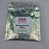 Metallic Pastel Flake Apricot Tea Green #0873 (0.5g)
