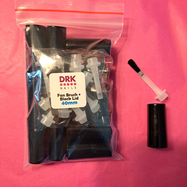 Fan Brush + Black Lid 40mm (12 pieces)