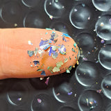 Metallic Pastel Flake Apricot Tea Green #0873 (0.5g)