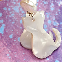 Cat Earrings White