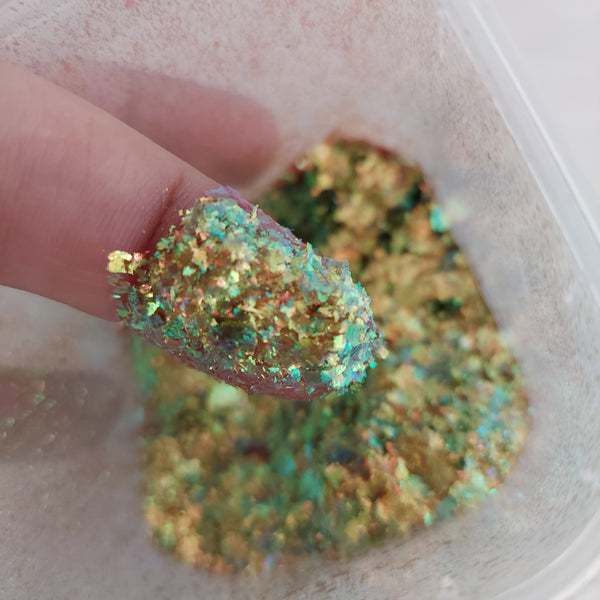 Pastel Flake Green Orange Gold #0436 (0.5gr)