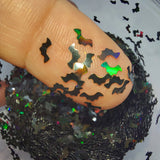 Glitter Black Holo Bats #0175 (2gr)