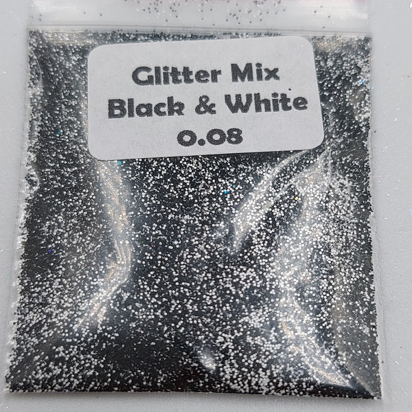 Glitter Mix Black & White Hex 0.08 #0208 (2gr)