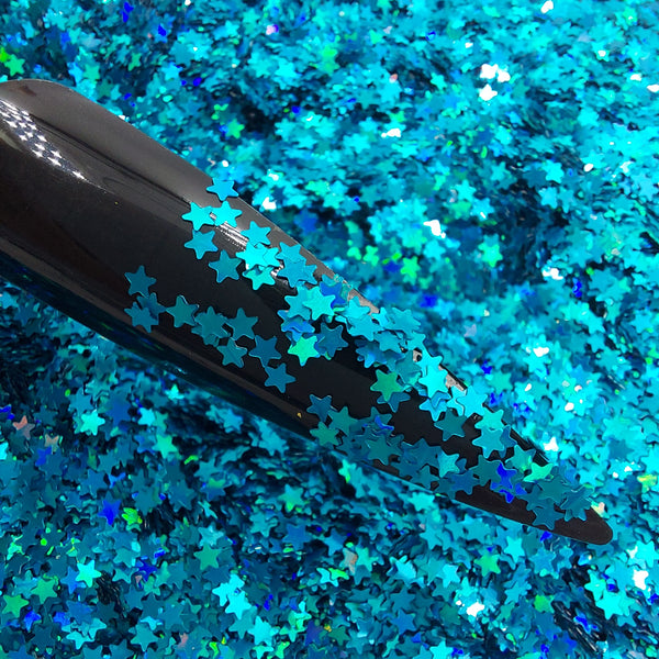 Glitter Holo Star Turquoise #0195 (2gr)