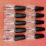 10 Nail Polish Glass Bottles (Fan Brush) 7.5 ml