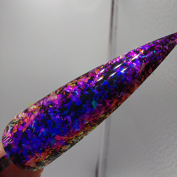 Iridescent Flake Bright Blue Pink Purple Teal #0242 (0.5gr)