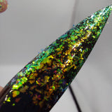 Iridescent Flake Bright Pink Orange Gold Green #0243 (0.5gr)