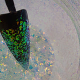 Iridescent Flake Bright Pink Orange Gold Green #0243 (0.5gr)