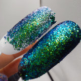 Multicolor Flake Green Gold Teal Blue #0403 (0.5gr)
