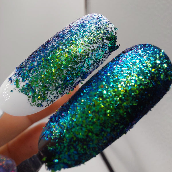 Multicolor Flake Green Gold Teal Blue #0403 (0.5gr)