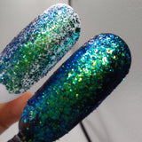 Multicolor Flake Green Gold Teal Blue #0403 (0.5gr)