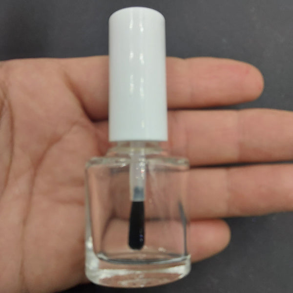 10 Nail Polish Oval Shape Bottles 8.5 ml (Fan Brush)